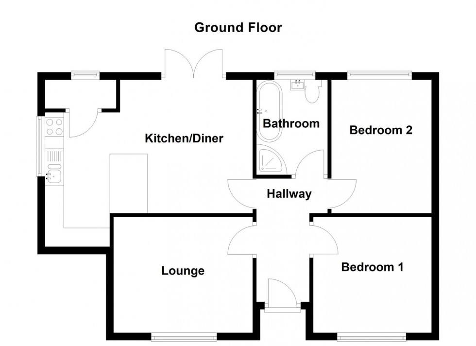 Floorplan for Hepworth Drive, Mirfield