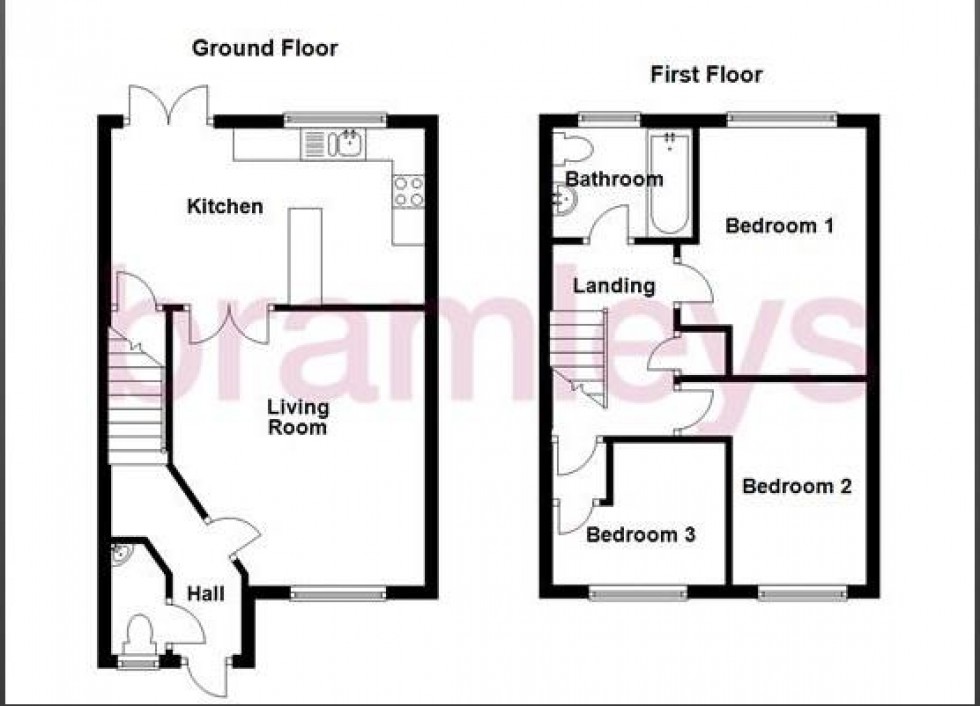Floorplan for Baton Drive, Lindley