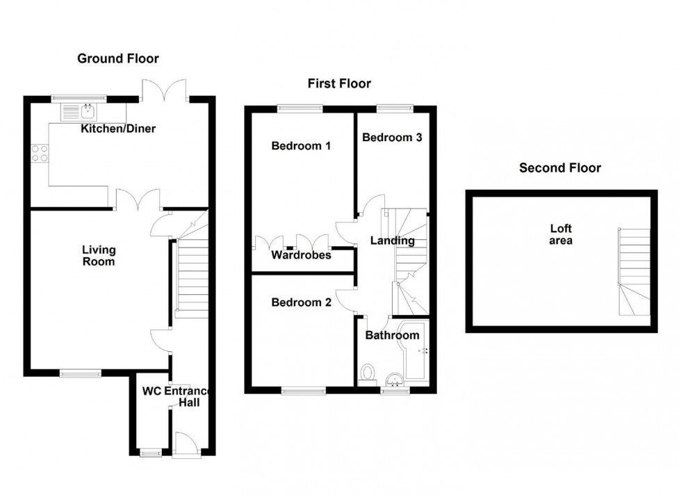 Floorplan for Greenfield View, Carlinghow, Batley