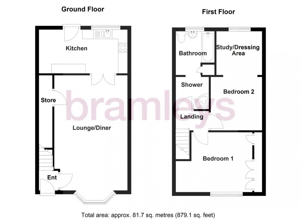 Floorplan for Caldercliffe Road, Berry brow