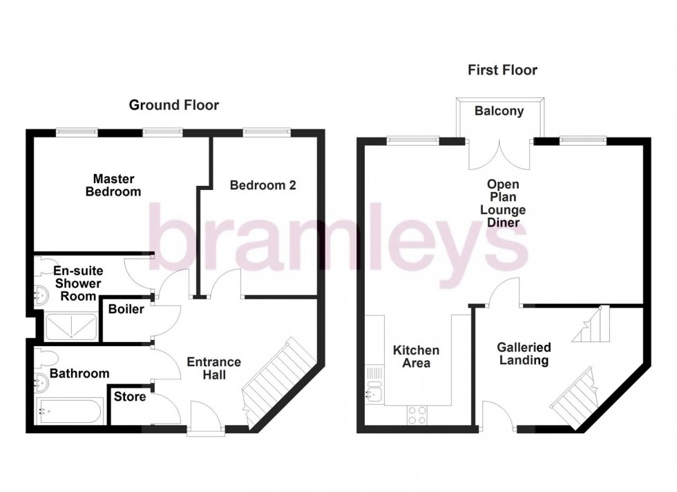 Floorplan for Northfield Mill, Sharp Lane, Almondbury