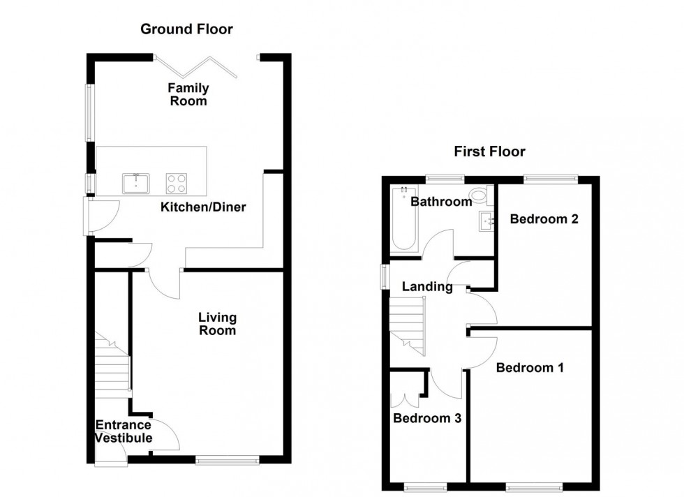 Floorplan for Ebury Close, Batley
