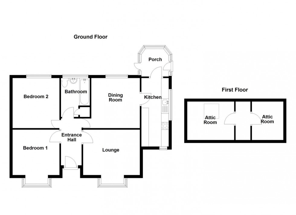 Floorplan for Hepworth Drive, Mirfield