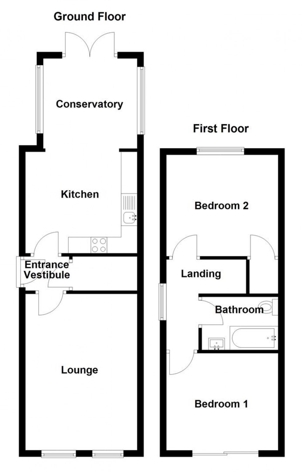 Floorplan for Gordon Court, Shillbank Lane, Mirfield
