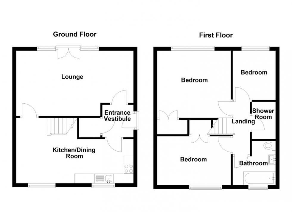 Floorplan for Water Royd Crescent, Mirfield