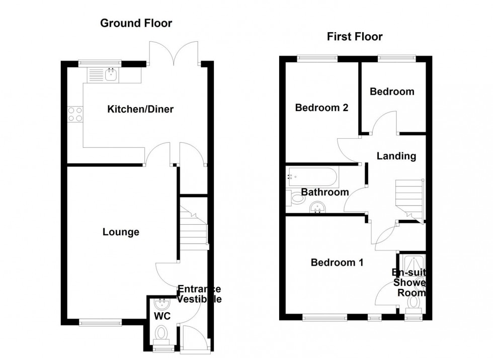 Floorplan for Calder View, Mirfield