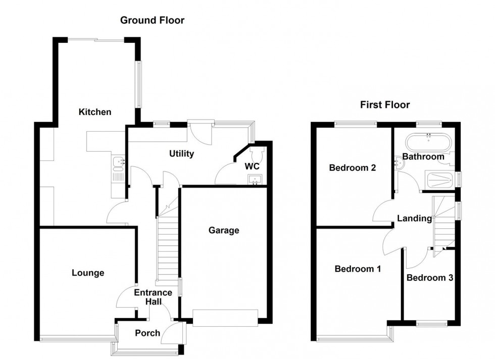 Floorplan for Parker Lane, Mirfield
