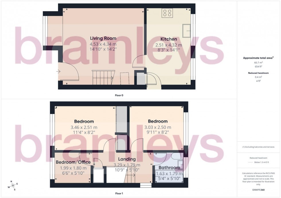 Floorplan for Battinson Street, Southowram, Halifax