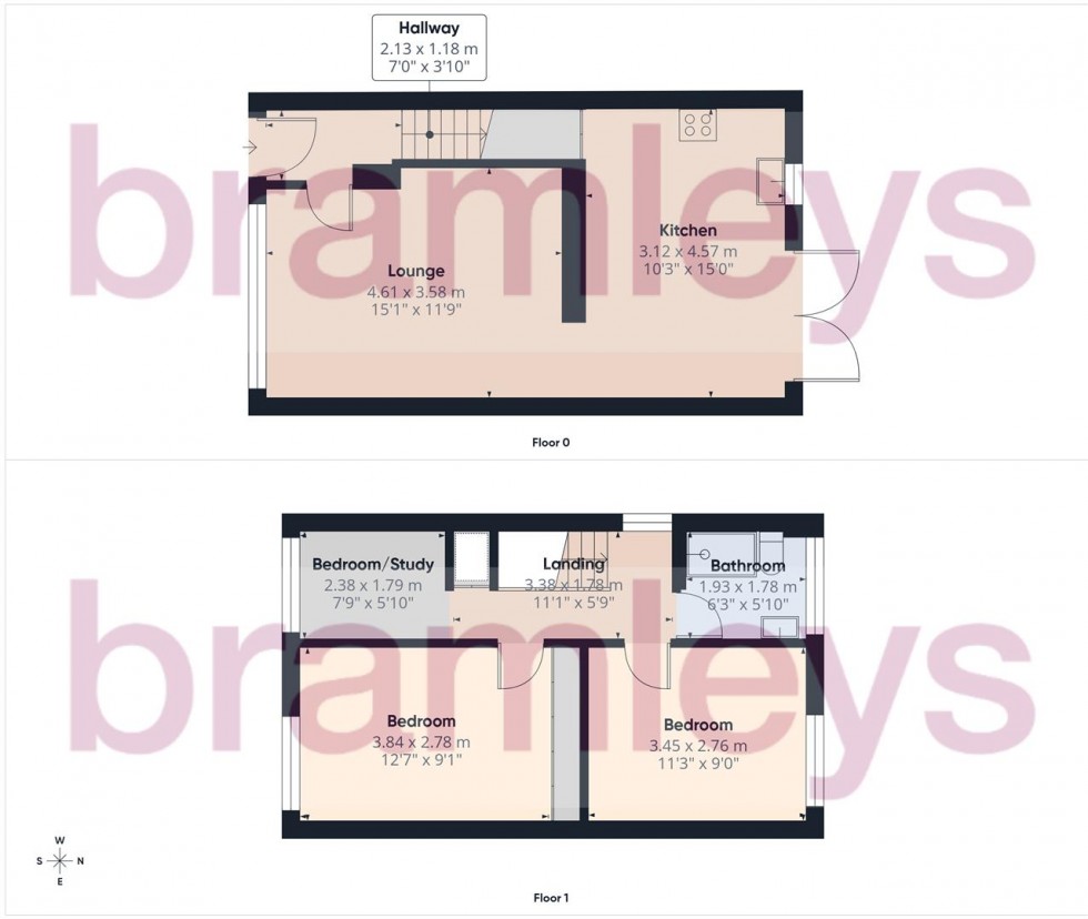 Floorplan for Park Close, Lightcliffe, Halifax