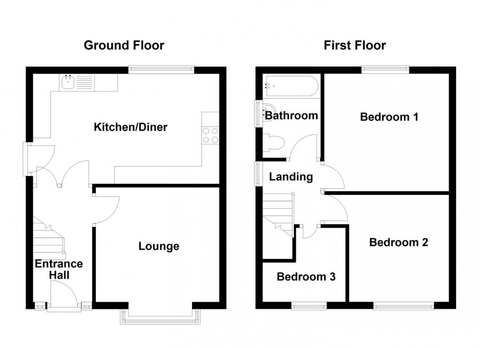 Floorplan for Rydal Grove, Liversedge
