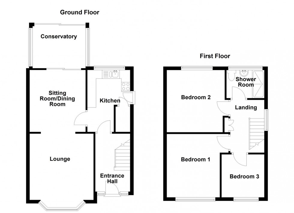 Floorplan for Water Royd Avenue, Mirfield