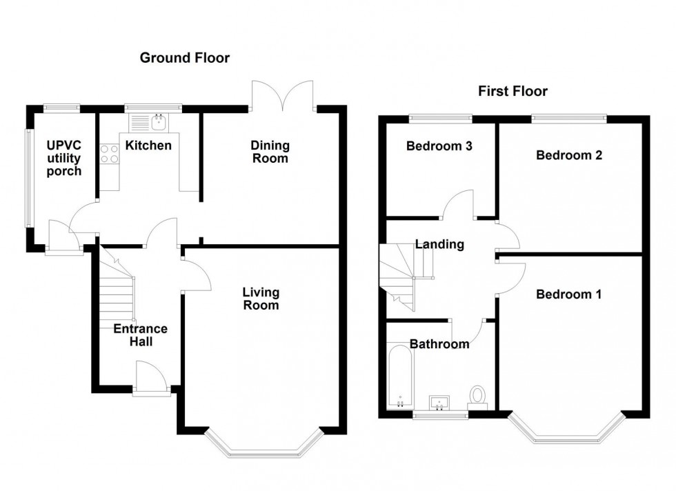 Floorplan for Cornmill Crescent, Liversedge