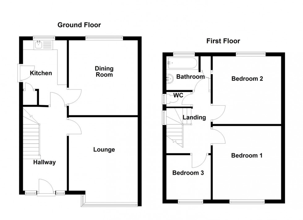 Floorplan for Sunny Bank Avenue, Mirfield