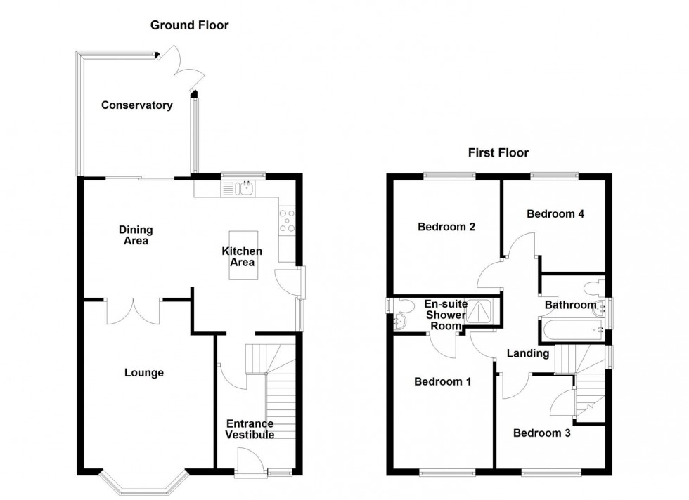 Floorplan for Kenilworth Close, Mirfield