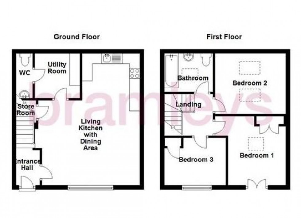 Floorplan for Black Rock Drive, Linthwaite, Huddersfield