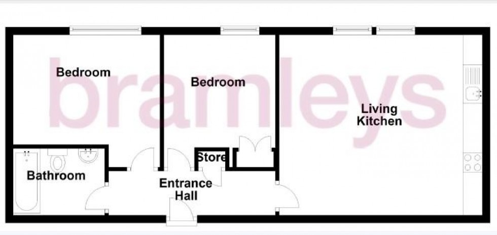 Floorplan for Bridge House Apartment 2, Calder Road, Mirfield