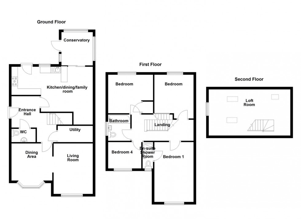 Floorplan for The Burrows, Batley