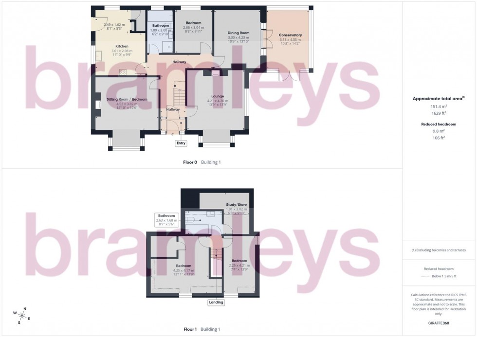 Floorplan for Brant Avenue, Illingworth, Halifax