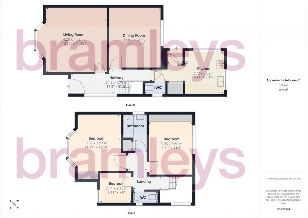 Floorplan for Oakes Road South, Oakes, Huddersfield