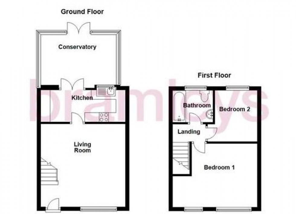 Floorplan for Railes Cottages, Booth, Halifax