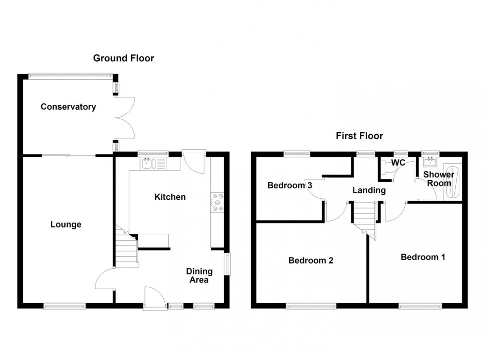 Floorplan for London Park, Mirfield