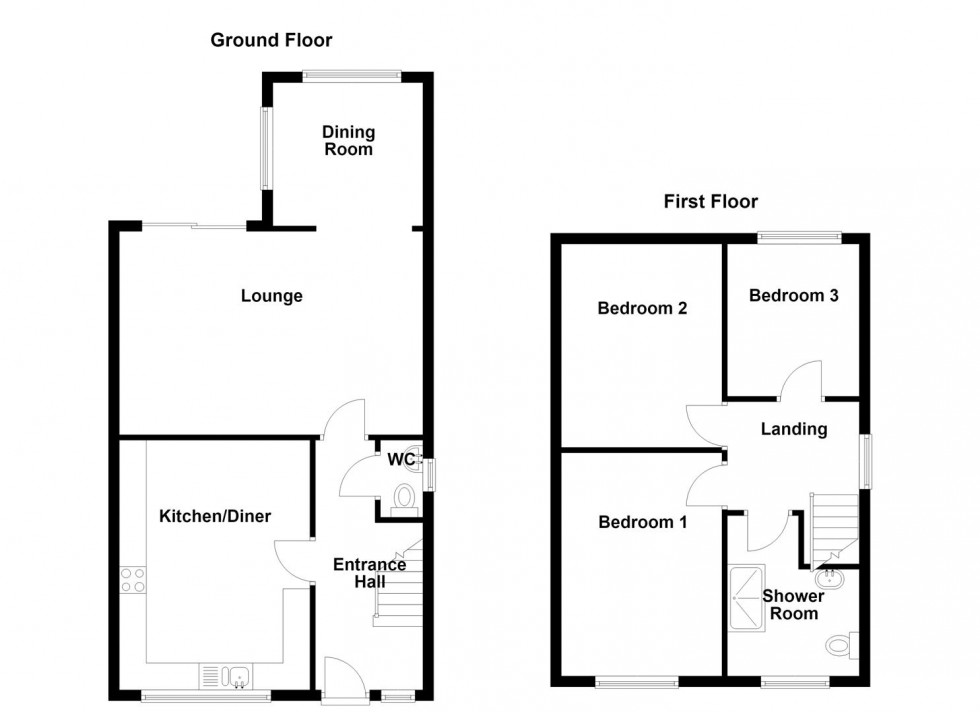 Floorplan for Manor Drive, Mirfield