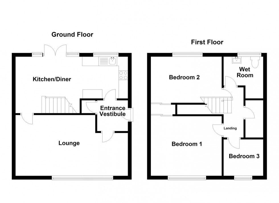 Floorplan for Water Royd Crescent, Mirfield