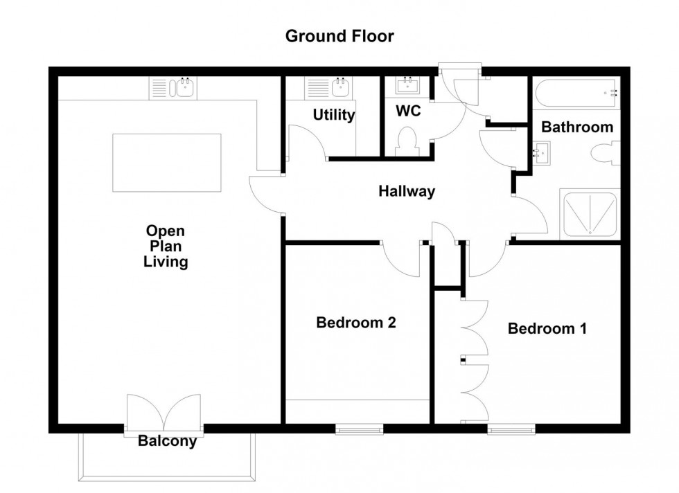 Floorplan for St. Pauls Lock, Mirfield
