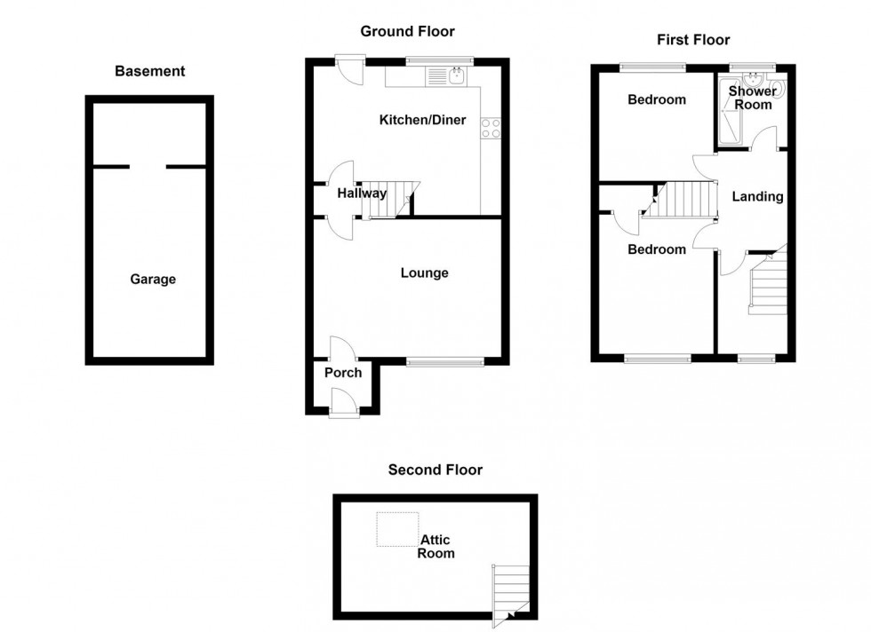 Floorplan for Sandiway Bank, Dewsbury